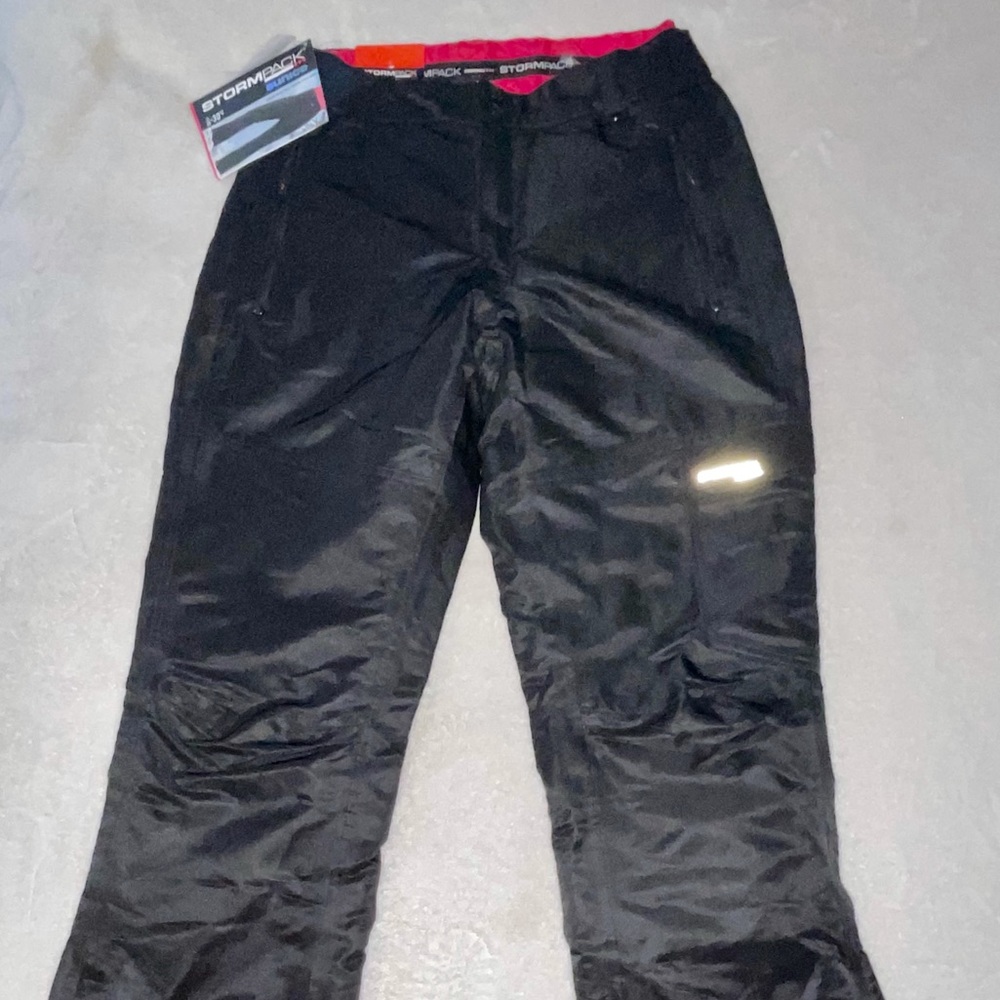 NWT Stormpack SunIce Black Snowpants with Pockets and Adjustable Waist